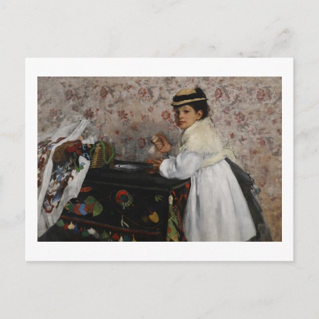Edgar Degas | Portrait von Mlle Hortense Valpin � Postkarte (Vorderseite)