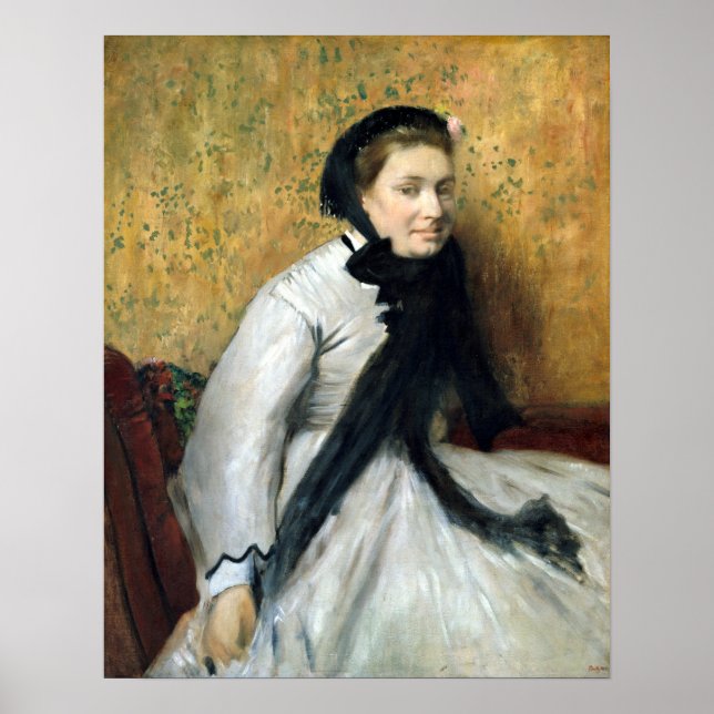 Edgar Degas Porträt einer Frau in Grau Poster (Vorne)