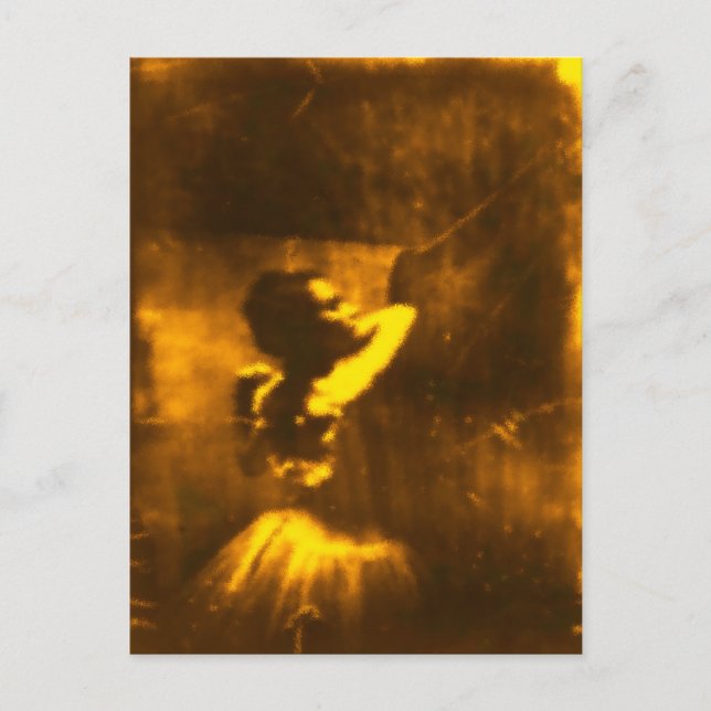 Edgar Degas Postcard mit Golden Ballet Dancer Postkarte (Vorderseite)