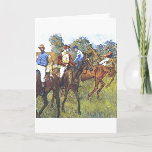 Edgar Degas - Race Horses Jockey Trees Rennpferde Karte (Vorderseite)