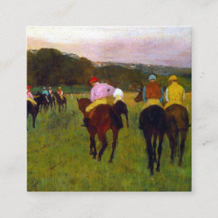 Edgar Degas Race Pferde in Longchamp Begleitkarte