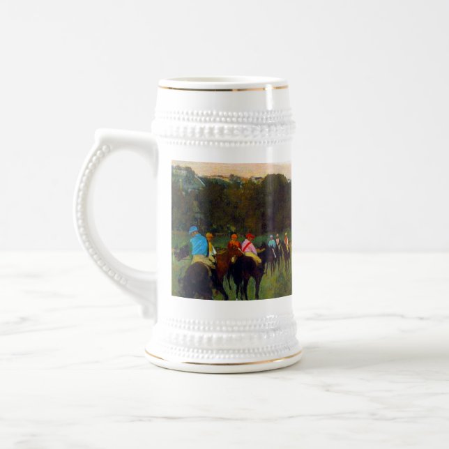 Edgar Degas Race Pferde in Longchamp Bierglas (Links)