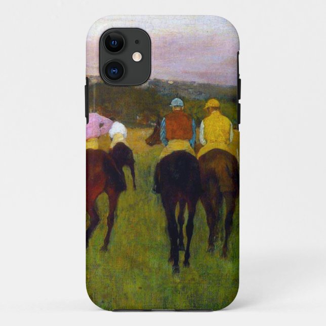 Edgar Degas Race Pferde in Longchamp Case-Mate iPhone Hülle (Rückseite)