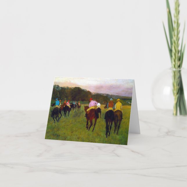 Edgar Degas Race Pferde in Longchamp Einladung (Vorderseite)