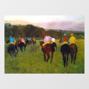 Edgar Degas Race Pferde in Longchamp Fensteraufkleber