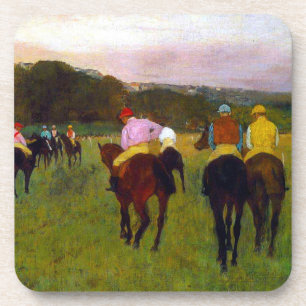 Edgar Degas Race Pferde in Longchamp Getränkeuntersetzer