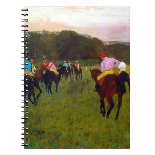Edgar Degas Race Pferde in Longchamp Notizblock (Vorderseite)