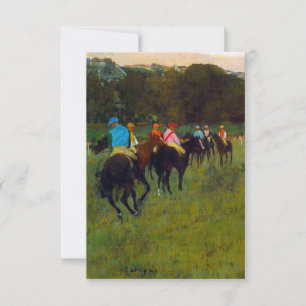 Edgar Degas Race Pferde in Longchamp RSVP Karte