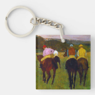 Edgar Degas Race Pferde in Longchamp Schlüsselanhänger