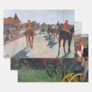 Edgar Degas - Rennauswahl Geschenkpapier Set