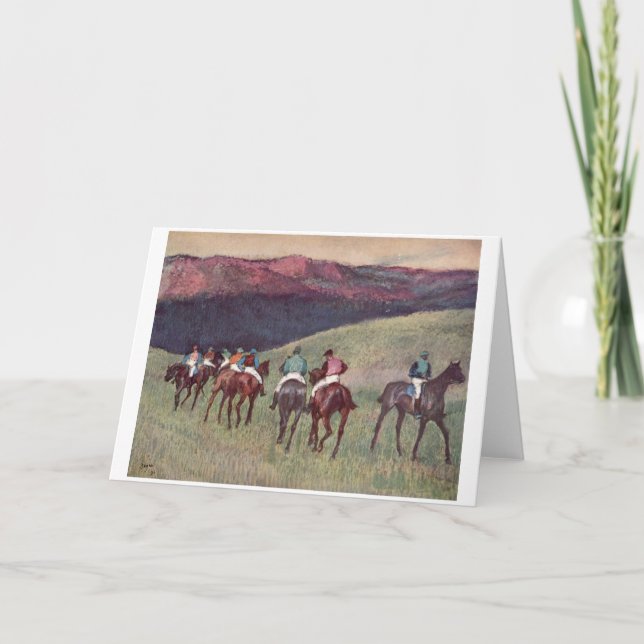 Edgar Degas - Rennpferde, die 1894 Rennpferde Karte (Vorderseite)