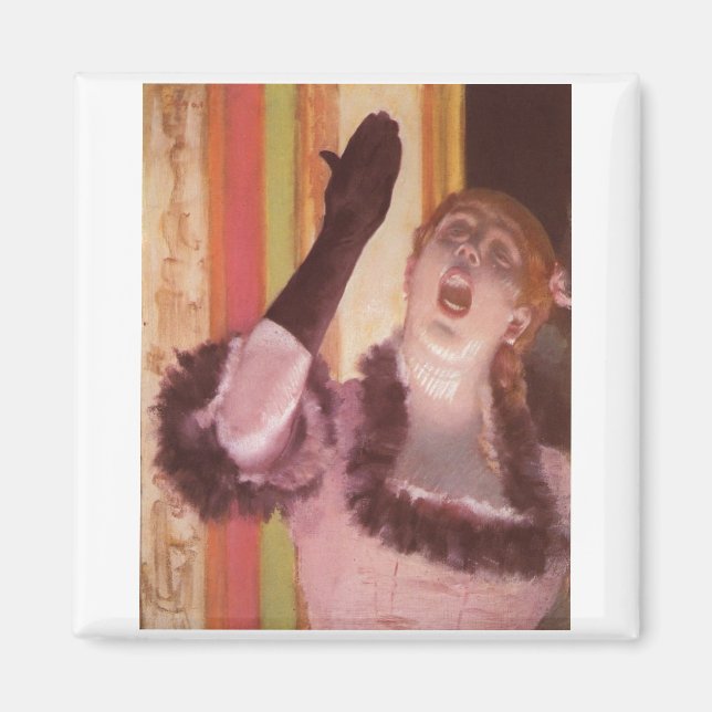 Edgar Degas - Sängerin mit Glove 1878 Blume Magnet (Vorne)