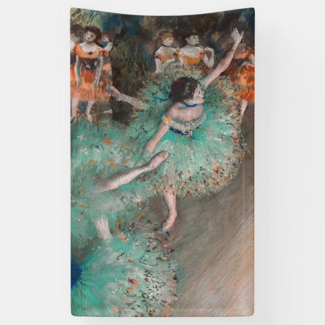 Edgar Degas - Schwuchender Tänzer / Tänzer in Grün Banner (Vertikal)