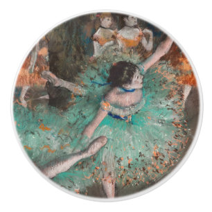 Edgar Degas - Schwuchender Tänzer / Tänzer in Grün Keramikknauf