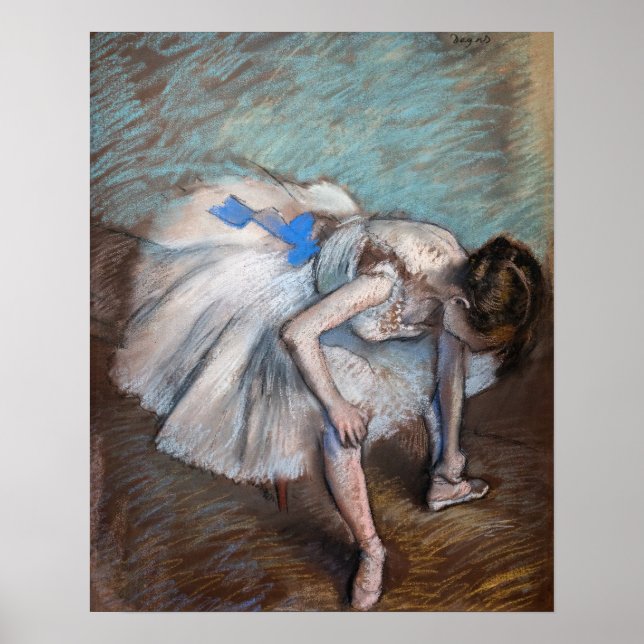 Edgar Degas - Sitzender Tänzer Poster (Vorne)