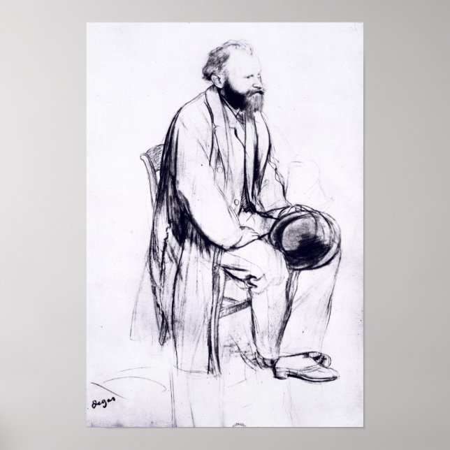 Edgar Degas | Studie für ein Portrait von Manet Poster (Vorne)