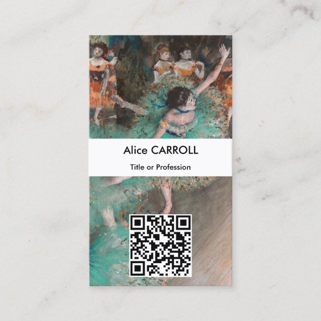 Edgar Degas - Swying Dancer - QR-Code Visitenkarte (Vorderseite)