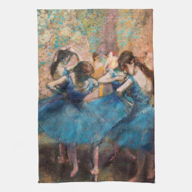 Edgar Degas - Tänzer in Blau Geschirrtuch (Vertikal)