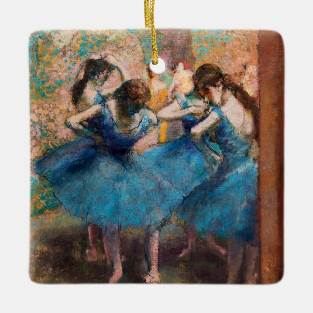 Edgar Degas - Tänzer in Blau Keramikornament (Vorderseite)