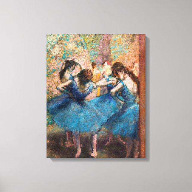 Edgar Degas - Tänzer in Blau Leinwanddruck (Vorderseite)