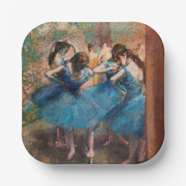 Edgar Degas - Tänzer in Blau Pappteller (Vorderseite)