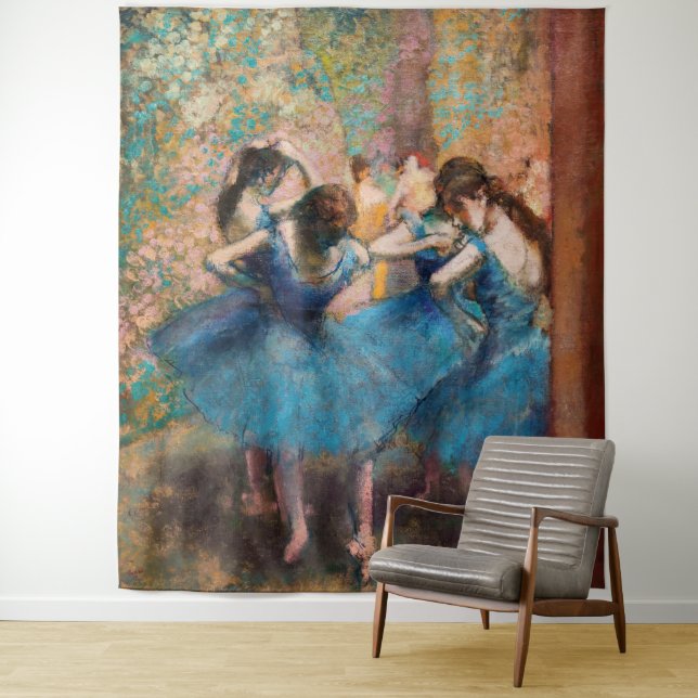 Edgar Degas - Tänzer in Blau Wandteppich (Beispiel)