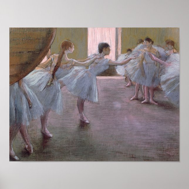 Edgar Degas | Tänzer in der Probe, 1875-1877 Poster (Vorne)