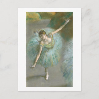 Edgar Degas | Tänzer in Grün | Neue Adresse Ankündigungspostkarte