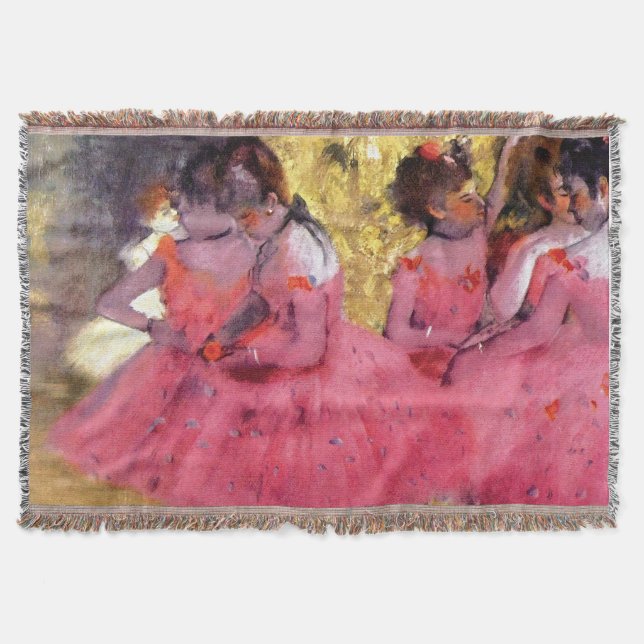 Edgar Degas - Tänzer in Rosa - Balletttanz Lover Decke (Vorderseite)