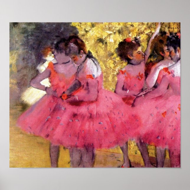Edgar Degas - Tänzer in Rosa - Balletttanz Lover Poster (Vorne)