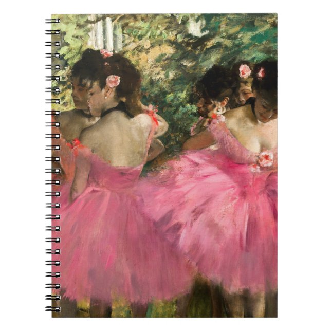 Edgar Degas - Tänzer in Rosa Notizblock (Vorderseite)