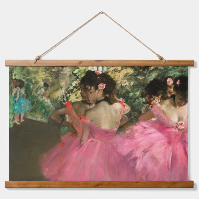 Edgar Degas - Tänzer in Rosa Wandteppich Mit Holzrahmen (Vorne)