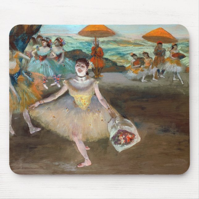 Edgar Degas - Tänzer mit Bouquet, Bowing auf Bühne Mousepad (Vorne)