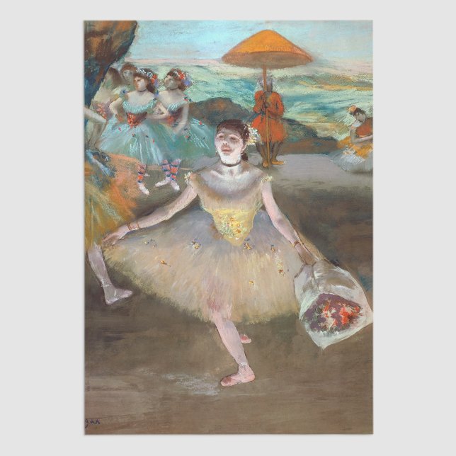 Edgar Degas - Tänzer mit Bouquet, Bowing auf Bühne Seidenpapier (Von Creator hochgeladen)