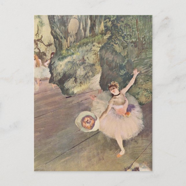 Edgar Degas | Tänzer nimmt einen Bow | Neue Adress Ankündigungspostkarte (Vorderseite)