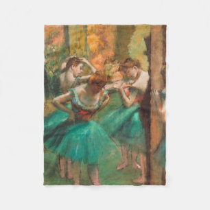 Edgar Degas - Tänzer, Rosa und Grün Fleecedecke