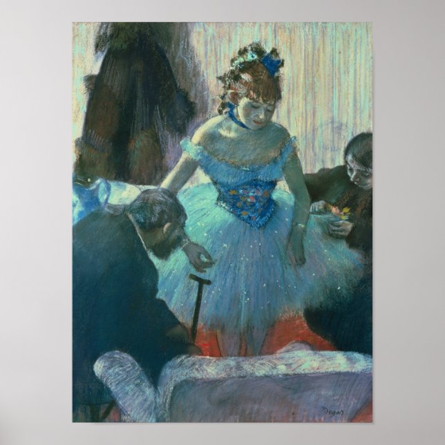 Edgar Degas | Tänzerin in ihrem Ankleideraum Poster (Vorne)