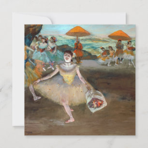 Edgar Degas - Tänzerin mit Blumenstrauß, sich auf Dankeskarte
