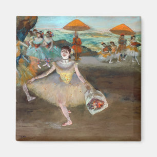 Edgar Degas - Tänzerin mit Blumenstrauß, sich auf  Magnet