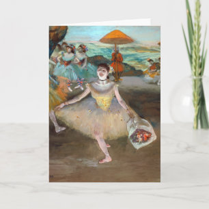 Edgar Degas - Tänzerin mit Blumenstrauß, verbeugt Karte