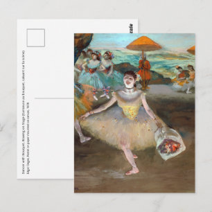 Edgar Degas - Tänzerin mit Blumenstrauß, verbeugt  Postkarte