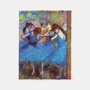 Edgar Degas - Tänzerinnen in Blau - Balletttanzlie Fleecedecke