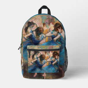 Edgar Degas - Tänzerinnen in blau Bedruckter Rucksack