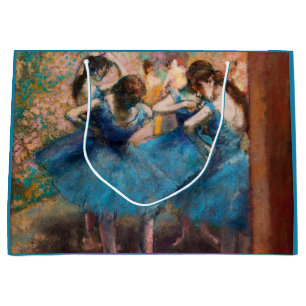 Edgar Degas - Tänzerinnen in blau Große Geschenktüte