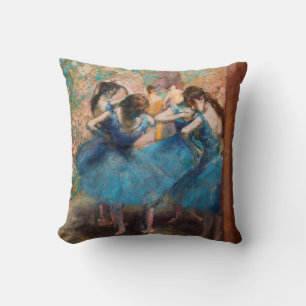 Edgar Degas - Tänzerinnen in blau Kissen