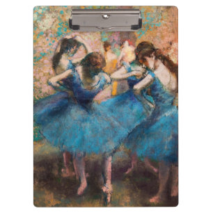 Edgar Degas - Tänzerinnen in blau Klemmbrett