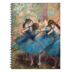 Edgar Degas - Tänzerinnen in blau Notizblock