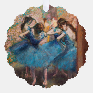 Edgar Degas - Tänzerinnen in blau Ornament Karte