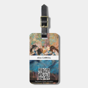 Edgar Degas - Tänzerinnen in blau - QR Code Gepäckanhänger