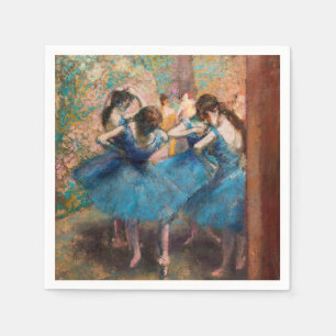 Edgar Degas - Tänzerinnen in blau Serviette